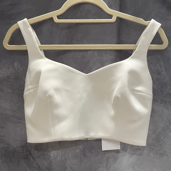 White Pant Set with Sleeveless Top, XS, Nomi Fame - Picture 5 of 8